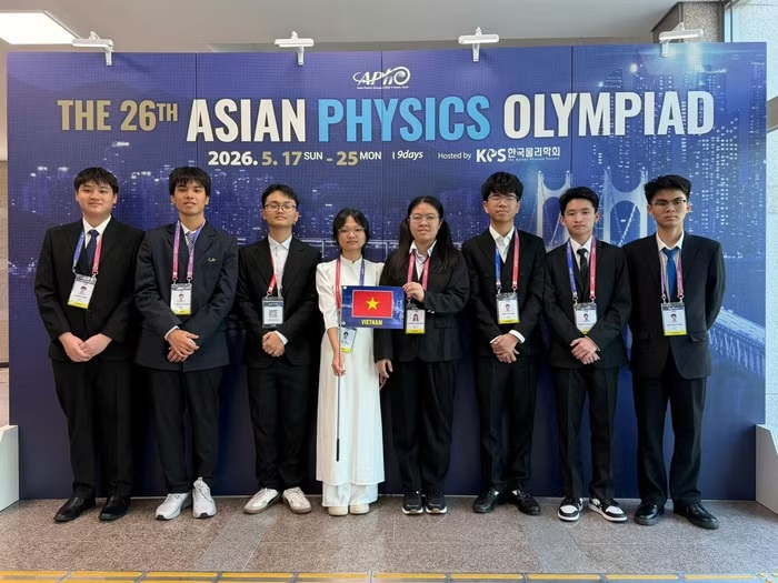 Việt Nam nằm trong top 8 đoàn có kết quả cao nhất tại Olympic Vật lý châu Á
